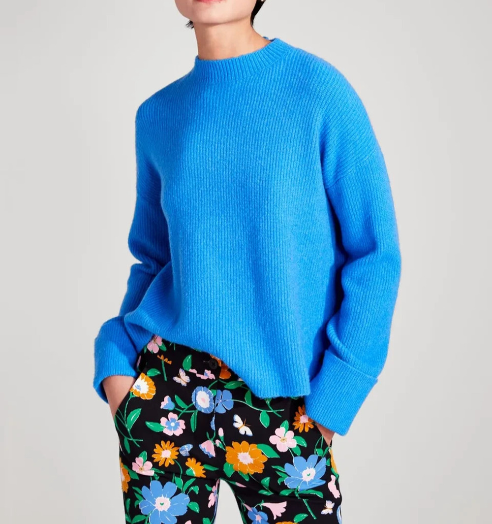 Kate Spade wool blend Rib Knit Crew Neck Sweater Size Medium A010465